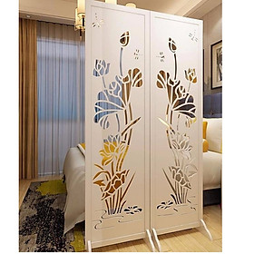 Mua bình phong hoa sen bộ 2 tấm to