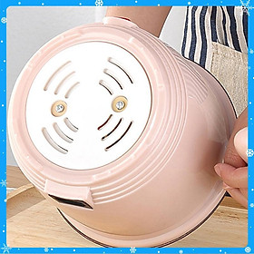 Mua Nồi lẩu mini siêu tốc đa năng tặng kèm bộ bát đũa thìa nhựa lúa mạch  ca lẩu điện tiện dụng lõi chống dính  khay hấp có thể xào nấu  lẩu 1 người - Giao màu ngẫu nhiên - Hàng Chất Lượng