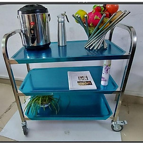 Mua Xe đẩy thức ăn inox 3 tầng dùng để di chuyển thức ăn ra bàn