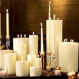 Mua Nến trụ sáp cọ cao cấp dùng trang trí tiệc