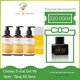 Mua 3 Tặng 1 - Set 3 dung dịch vệ sinh phụ nữ X2 Nano nghệ Cocayhoala Giảm mùi hôi, Giảm ngứa, Giảm khí hư Tặng 1 Nước hoa vùng kín X2 Sexy - Chăm sóc vùng kín an toàn, hiệu quả