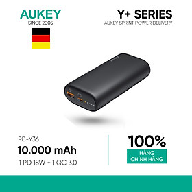 Mua Pin Sạc Aukey PB-Y36 10.000 mAh Lõi Pin Tesla  Sạc Nhanh QC 3.0 Và PD 18W  Tích Hợp Đèn Báo Sạc Nhanh - Hàng Chính Hãng