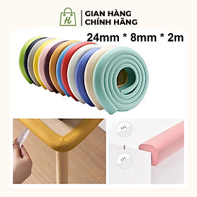 Đệm che góc bàn Xốp bọc cạnh bàn 24mm 8mm 2m kèm cuộn keo 2 mặt