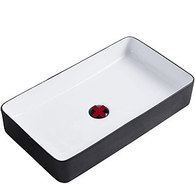 Mua LAVABO VUÔNG ĐEN LÒNG CHẬU TRẮNG