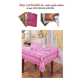[Tặng 1 lót phần ăn 30 x45] Khăn trải bàn PAULEE 856B, hoa văn sang trọng, nhựa PVC dẻo, không thấm nước