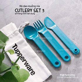 Bộ Dao Muỗng Nĩa Tupperware Cutlery Set 3 Kèm Túi 