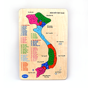 Tranh lắp ráp bản đồ Việt Nam bằng gỗ cho bé thông minh
