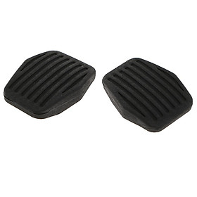 2 Pieces New OEM Black Rubber Brake Or Clutch Pedal Pad