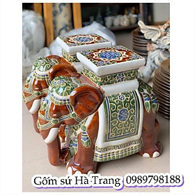 Mua Đôn voi gốm sứ cao 43cm dài 50cm