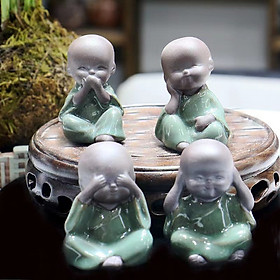 Mua Tượng Chú Tiểu Tứ Không Mini Gốm Sứ Cát Trang Trí Nhà Cửa_ Hàng Chính Hãng