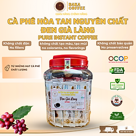 Cà Phê Hòa Tan Nguyên Chất ĐEN GIÀ LÀNG GU ĐẬM - Hũ