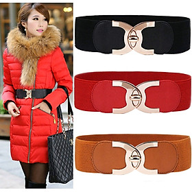 Thắt lưng nữ bản to dây nịt đai váy nịt bụng 6cm dona22012101 - Đỏ