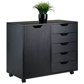 Tủ Gỗ Cabinet Halifax 5 Ngăn Kéo Có Bánh Xe Thương Hiệu SIB Decor