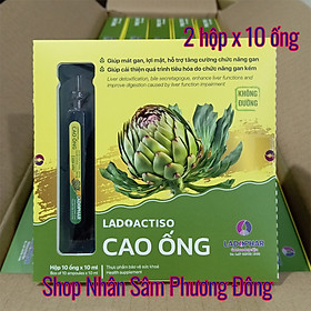 Cao Ống Atiso Không Đường Actiso mát gan giải độc - Hộp 10 ống 10ml Combo 2 hộp