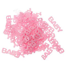 100pcs Baby Table Confetti Party Game Favor  Baby Shower Decoration  Pink
