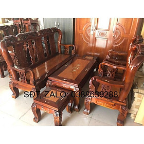 Mua Bộ salon gỗ tràm minh quốc đào phun pu giá thật