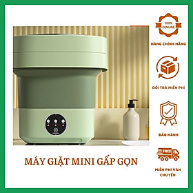 Máy giặt mini gấp gọn, máy giặt đồ lót, tất vớ, giặt đồ cho bé dung tích 6L tự vắt khô khử khuẩn bằng công nghệ mới