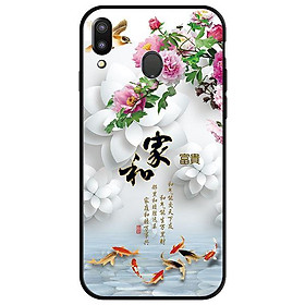 Ốp lưng dành cho điện thoại Samsung Galaxy M20 - Chim Cá Nền Hoa Trắng