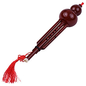 2 Tone C-Key Hulusi Gourd Cucurbit Flute Resin Pipes Chinese Traditional Instrument with Chinese Knot Carry Case for