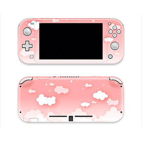 Skin decal dán Nintendo Switch Lite mẫu Màu Pastel mây trời đỏ hồng (dễ dán, đã cắt sẵn)