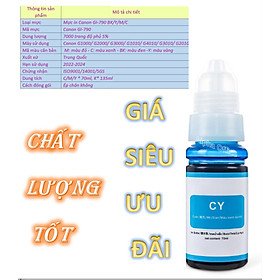 Mua  HCM Mực máy in phun Canon GI-790 màu xanh (C)- hàng nhập khẩu dùng cho máy in Canon G1000/ G2000/ G3000/ G1010/ G4010/ G3010/ G2010
