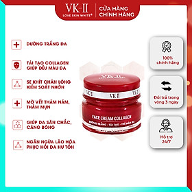 Kem dưỡng trắng, tái tạo và trẻ hóa da VK-II Love Skin White Face Cream Collagen 10g
