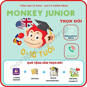 Monkey Junior TRỌN ĐỜI -Voucher Mã học  Tiếng Anh online