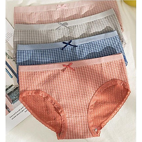 Combo 4 quần lót nữ y tế kháng khuẩn cao cấp chất liệu cotton 4 chiều siêu co dãn thoáng mát, phù hợp từ 40 - 62 kg.