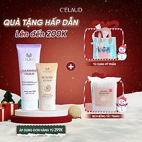 Combo sữa rửa mặt làm sạch sâu và kem chống nắng tối ưu cho da Celaud