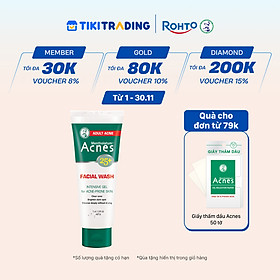 Sữa rửa mặt ngăn ngừa mụn dạng gel Acnes 25+ Facial Wash 100g