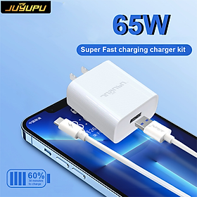 Mua Sạc nhanh 65w JUYUPU U06C gồm cốc sạc nhanh USB QC 3.0 và dây sạc Type C cao cấp- Hàng chính hãng