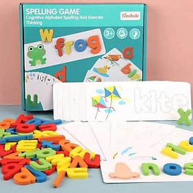 Đồ Chơi Ghép Chữ Cho Bé Spelling gameBộ Thẻ Học Ghép Chữ Tiếng Anh