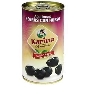 Trái oliu Karina đen nguyên hạt Black olives 350 GR