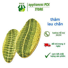Mua Thảm lau chân chống trượt hình lá cây chất liệu lông cừu mềm mại độ thấm hút nước cao