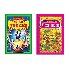 Sách - Combo 2 cuốn 100 Truyện Cổ Tích Thế Giới + 100 Truyện Cổ Tích Việt Nam (Bìa Cứng)