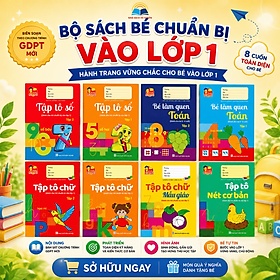 Sách - Chuẩn bị cho bé vào lớp 1 (Túi 8 cuốn)