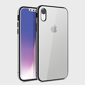 Ốp lưng dành cho iPhone XR hiệu UNIQ Valencia (aluminium bumper) chống sốc - Viền màu - xám - Hàng nhập khẩu