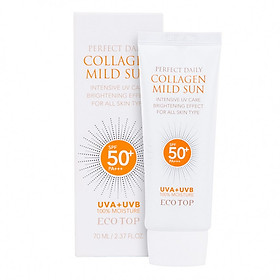 Kem chống nắng Ecotop Perfect Daily Collagen Mild Sun SPF50+ PA+++ 70ml