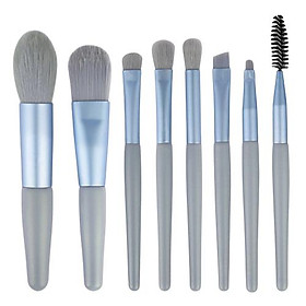 Set 8 Cọ Trang Điểm mini Chuyên Nghiệp Với Tay Cầm Lông Mềm Kèm Túi Zip