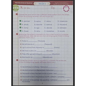 Sách - Phiếu Bài Tập Cuối Tuần Môn Tiếng Anh Lớp 5 - Dùng Chung Cho Các Bộ SGK Hiện Hành - Hồng Ân