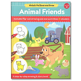 Ảnh bìa Watch Me Read and Draw: Animal Friends : A step-by-step drawing & story book