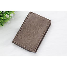 Ví Dựng Thẻ Card Holder Nam Nữ Da Bò Thật Cao Cấp Nhỏ Gọn Gập Đôi Nhiều Ngăn Songhan Leather WL02 BH 12 Tháng