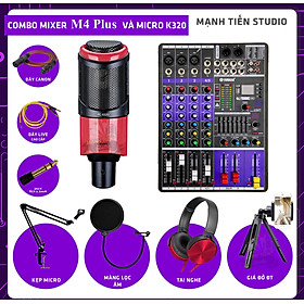 Mua  Chính hãng  Combo thu âm hát karaoke online cực hay mixer m4 và micro k320 tặng kèm full phụ kiện bảo hành 12 tháng  Hàng Chính Hãng