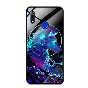 Ốp Lưng Kính Cường Lực cho Realme 3 Pro - 0485 Wolf - Hàng Chính Hãng