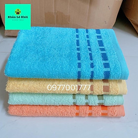 Mua Khăn tắm vừa  50x100cm 100% cotton thấm hút tốt Hoạ tiết ô - Thương hiệu KMH Nhiều màu