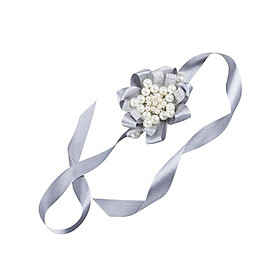Bride Wrist Flower Corsage Bracelet Hand Flower Wedding Costume Dusty Pink