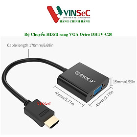 Bộ Chuyển HDMI Sang VGA Orico DHTV-C20