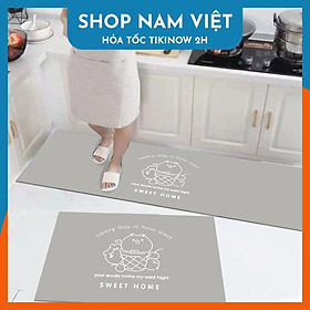 Thảm nhà bếp siêu thấm nước, chống trơn trượt tối giản hiện đại