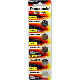 Vỉ 5 Viên Pin CR1632 ( CR 1632/5BE x 1 Vỉ ) Panasonic Lithium 3 V - Hàng Chính Hãng