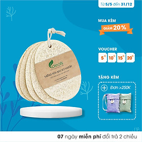 Mua Xơ Mướp Rửa Chén Bát Cao Cấp ECODEALS loại mềm - 100% xơ mướp hữu cơ  kích thước lớn  bền chắc  phù hợp ly chén sứ  thủy tinh  - KT 7.5 x 13cm